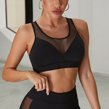 Mesh Splicing Sports Bras