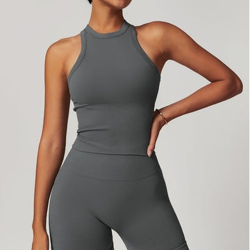 BREEHER Tank Top Ribbed Seamless Sports Bras