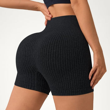 Female Ribbed High-elastic Booty Shorts