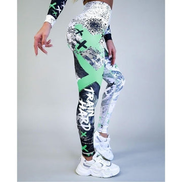 Seamless High Waisted Printed Butt Lifting Leggings