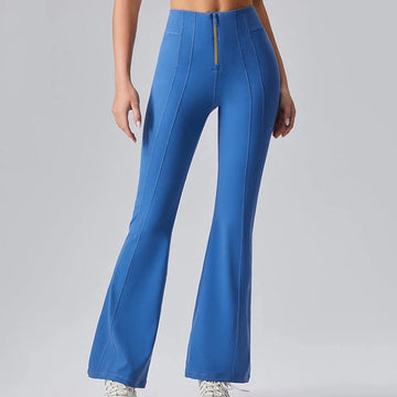 Female Sexy Denim Zipper Flare Leggings