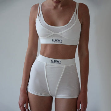 Fake Two Piece Bra and Shorts Sports Suit