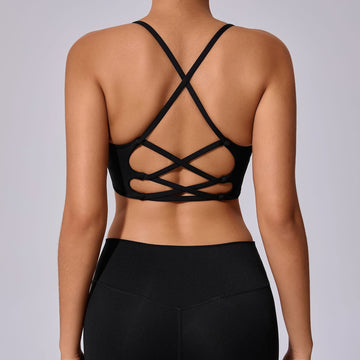 BREEHER Cross Straps Quick Drying Sports Bras