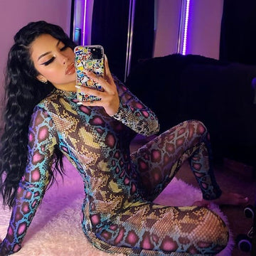 Colorful Snake Pattern Jumpsuit