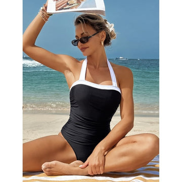 Color Blocking One-Piece Swimsuit