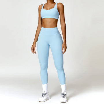BREEHER Vest Leggings Two Piece Set Sports Suits