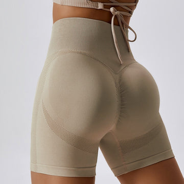 BREEHER Women High Waist Hip Lift Quick Dry Shorts