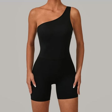 Solid Color Off-shoulder Yoga Jumpsuit