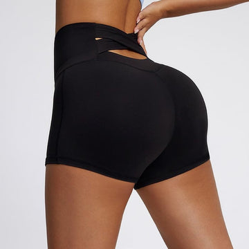 Hollow Cross Back Hip-Lifting Yoga Shorts