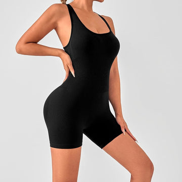 Crisscross Backless Seamless Yoga Jumpsuit