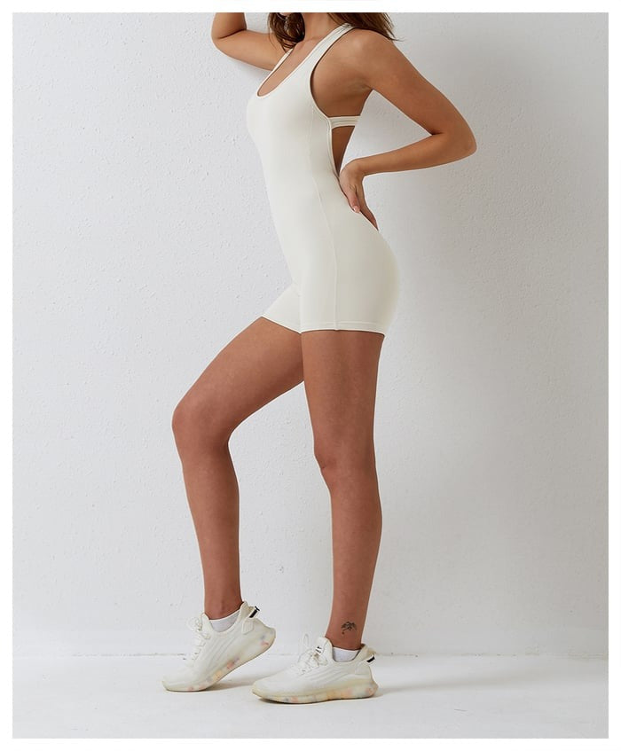 BREEHER U Neck Backless Highly Elastic Jumpsuit