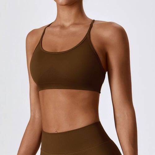 BREEHER Cross Straps Seamless Quick Drying Sports Bras