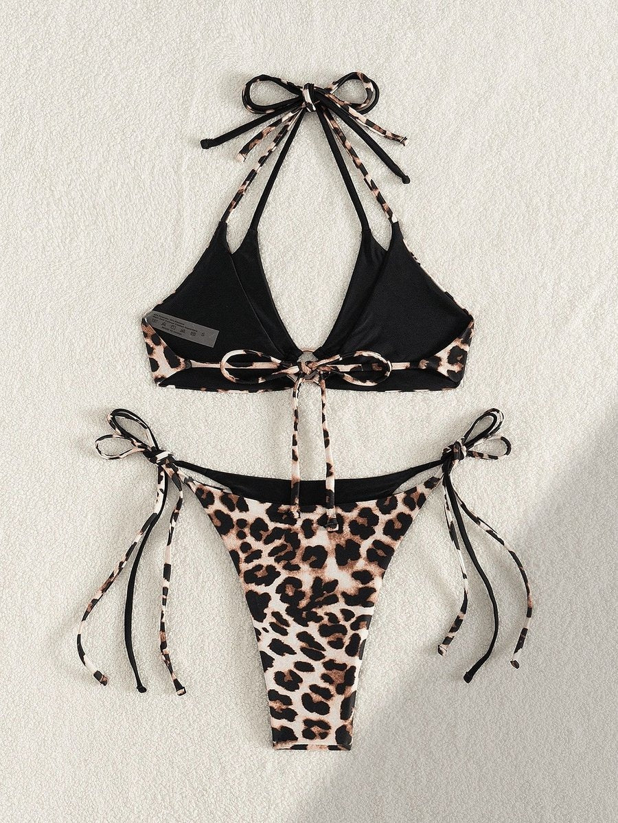 Sexy Leopard Printed Bikini Swimsuit