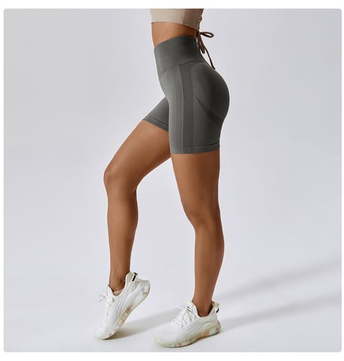 BREEHER Women High Waist Hip Lift Quick Dry Shorts