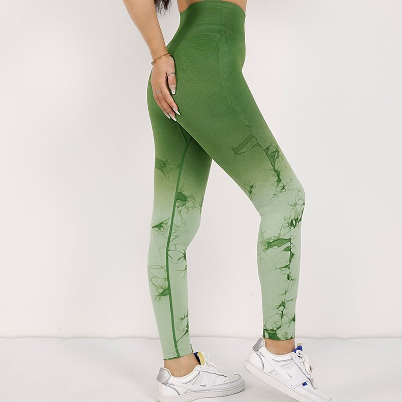 BREEHER Gradient Color Hip Lifting Leggings