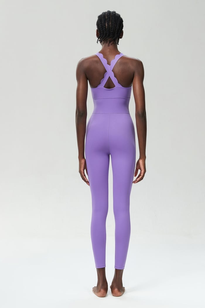 BREEHER Women Seamless Wave Design Jumpsuit