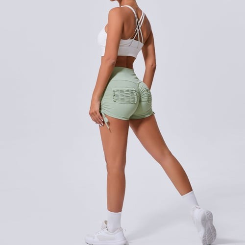 BREEHER Ruched Pocket Highly Elastic Shorts