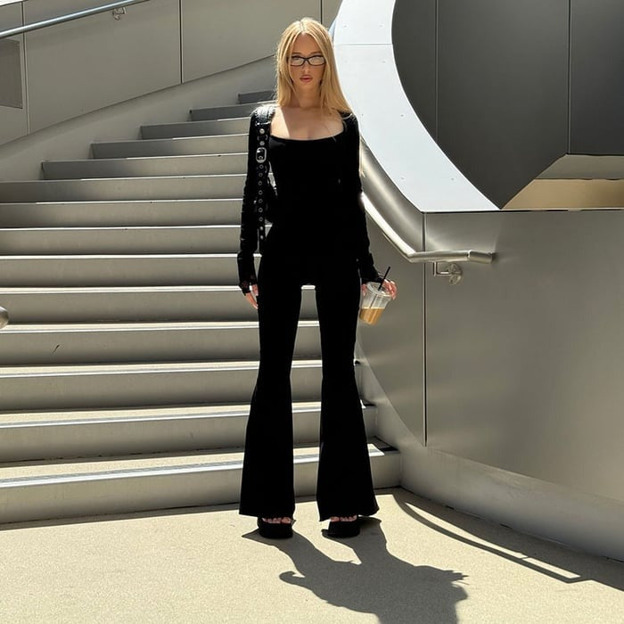 Sexy Solid Color Square Neck Backless Flared Jumpsuit