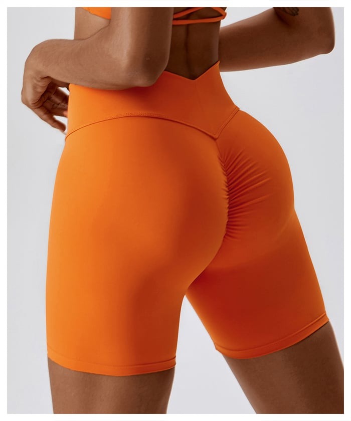 BREEHER Women's Fitness Butt-Lifting Seamless Yoga Shorts