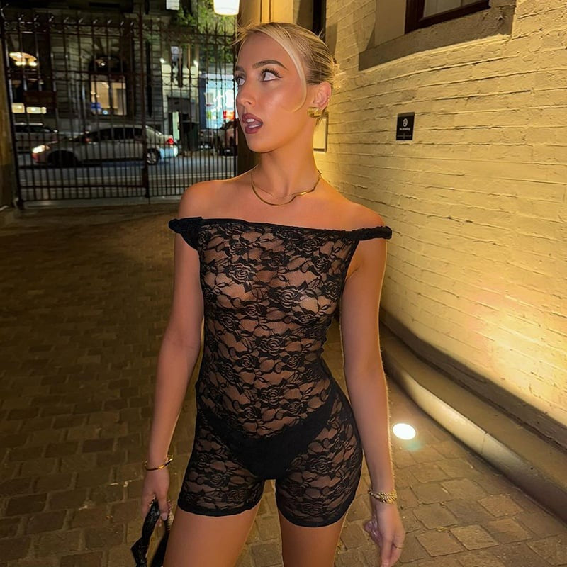 Extra Sexy Lace Black Badysuit
