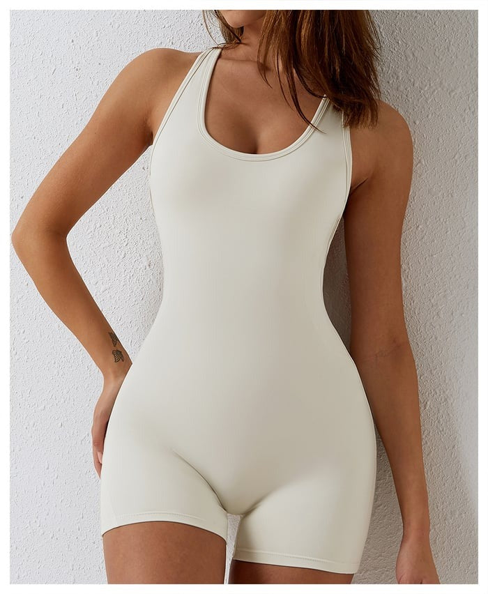 BREEHER U Neck Backless Highly Elastic Jumpsuit