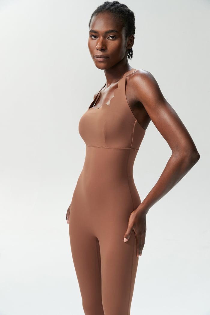 BREEHER Women Seamless Wave Design Jumpsuit
