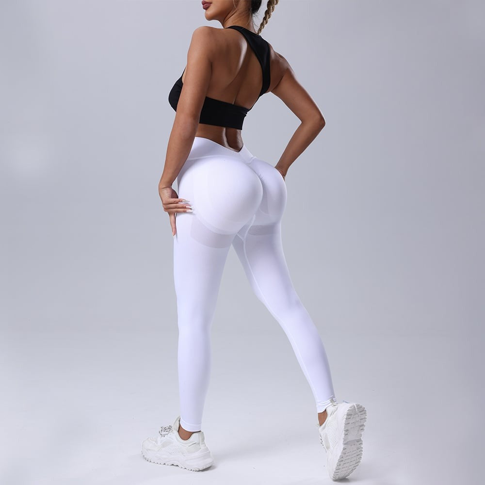 BREEHER Women's Solid Seamless Leggings