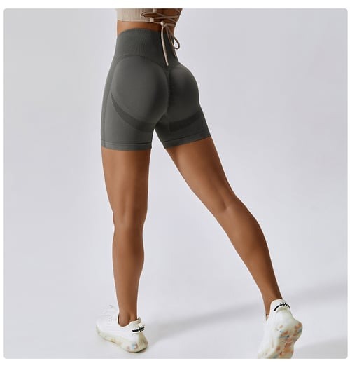 BREEHER Women High Waist Hip Lift Quick Dry Shorts