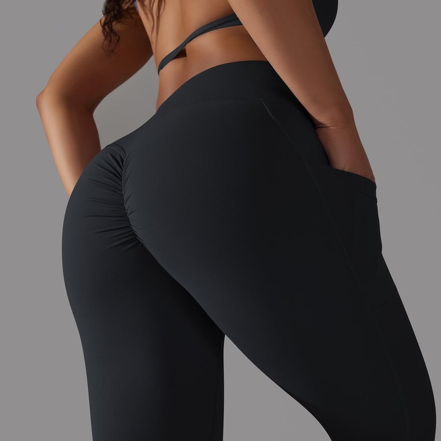 BREEHER Cross Waist Pocket V Waist Leggings