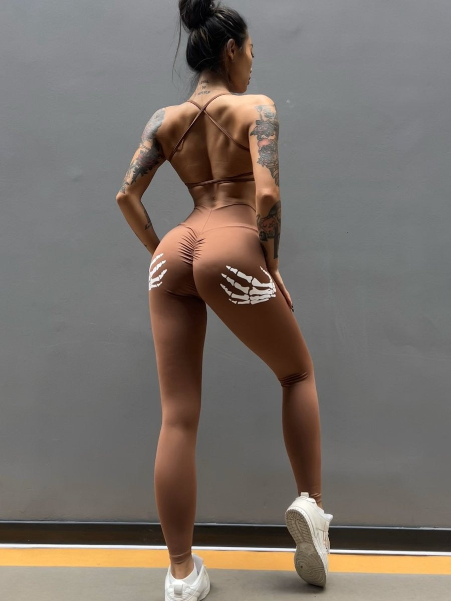 BREEHER Sexy Peach High Waist Tight Hip Lift Yoga Leggings