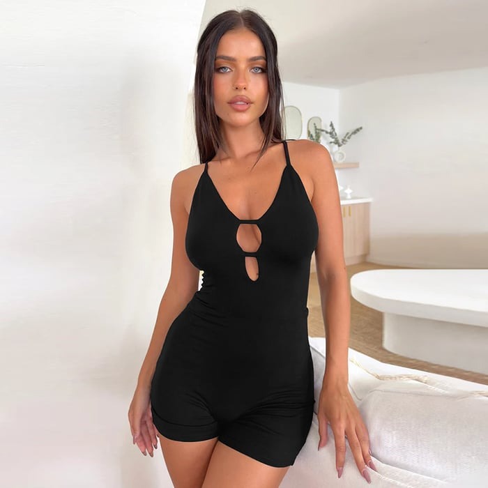 Sexy Deep V Neck Backless Jumpsuit