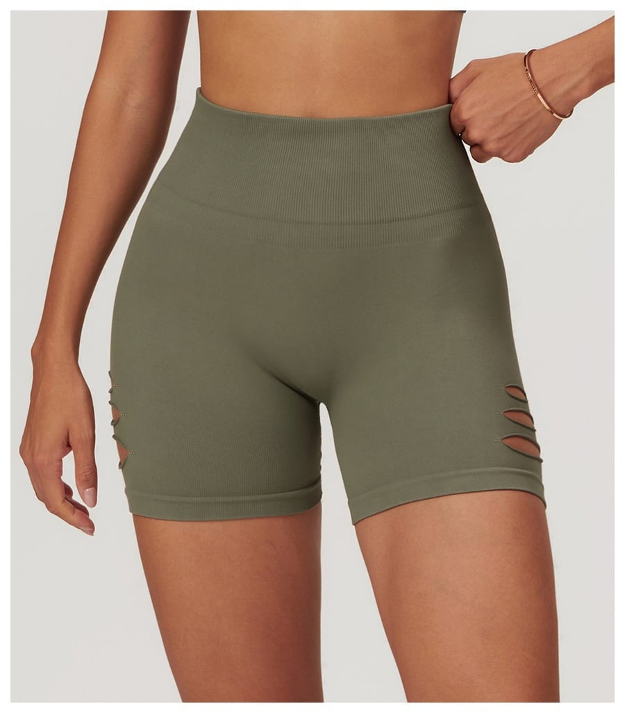 BREEHER Ripped Shape High Waist Hip Lifting Shorts