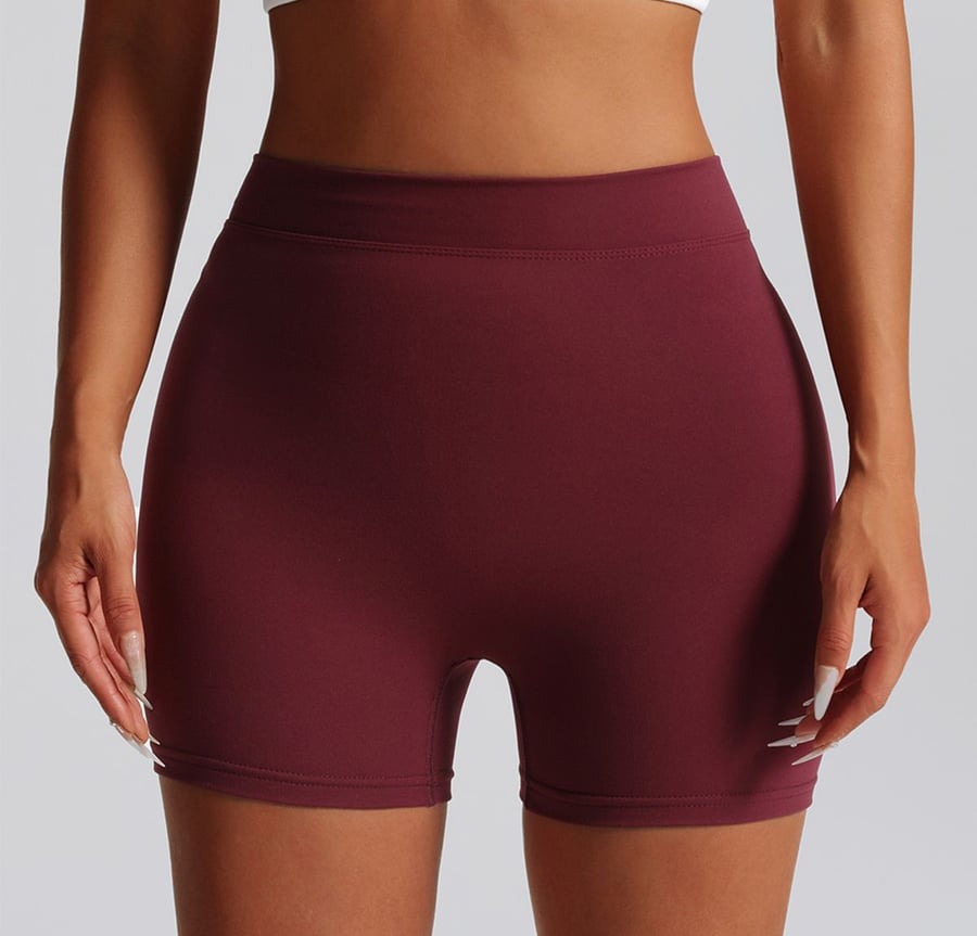 Back V High Waist Hip Lifting Yoga Shorts