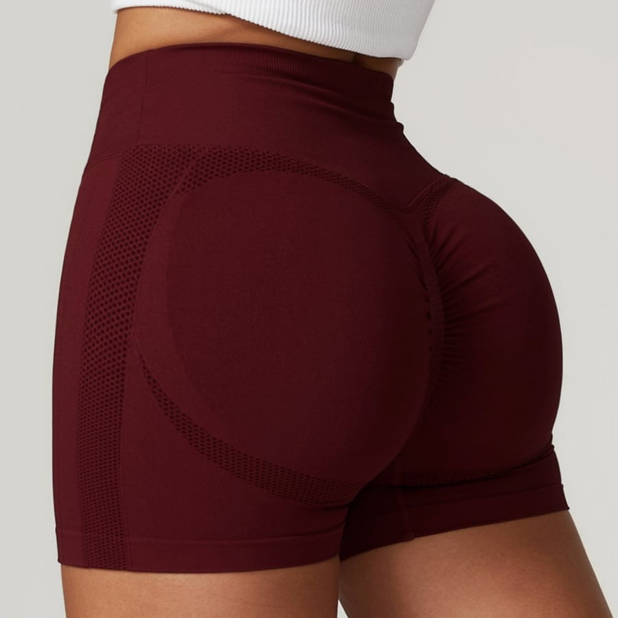 BREEHER Crossed Waist Shape High Waisted Hip Lifting Shorts