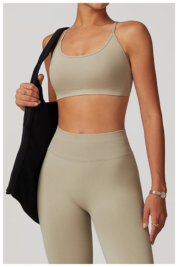 BREEHER Cross Straps Back Quick Drying Sports Bras