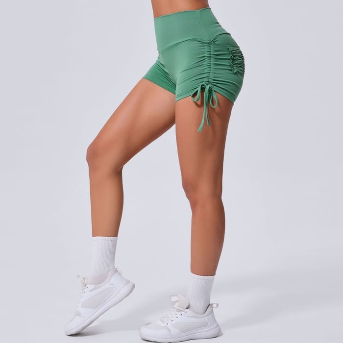 BREEHER Ruched Pocket Highly Elastic Shorts