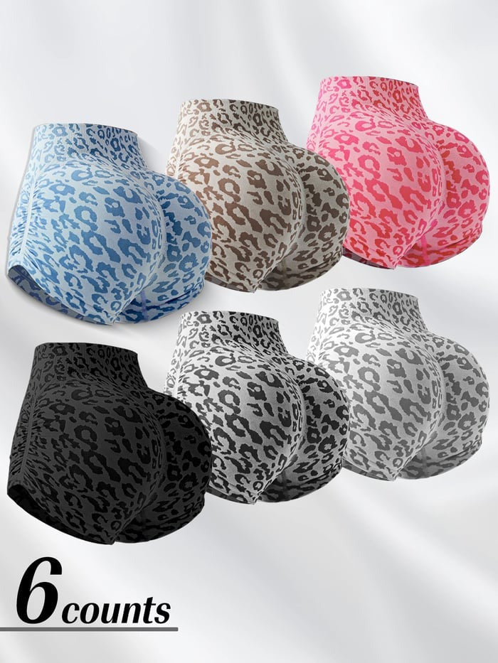 Female Leopard Print Seamless Booty Shorts