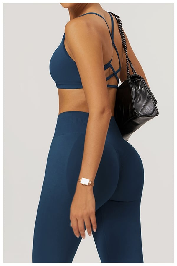BREEHER Cross Straps Back Quick Drying Sports Bras
