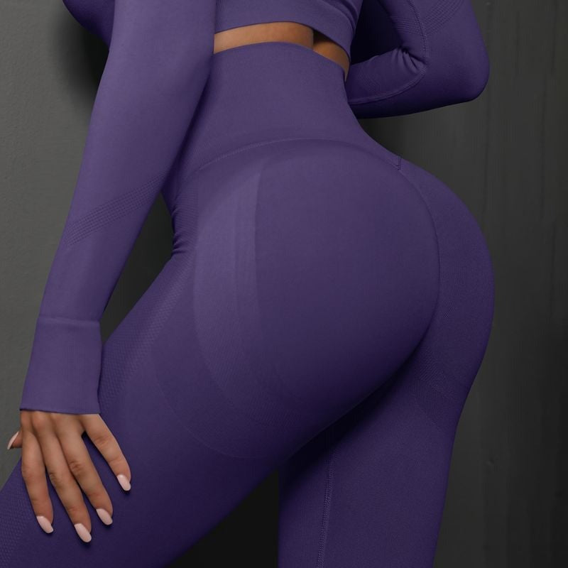 BREEHER Seamless High Waisted Hip Lift Leggings