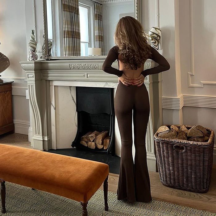 Sexy Solid Color Backless Jumpsuit