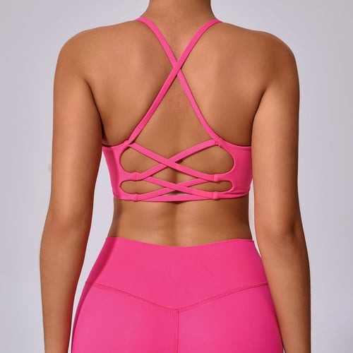 BREEHER Cross Straps Quick Drying Sports Bras