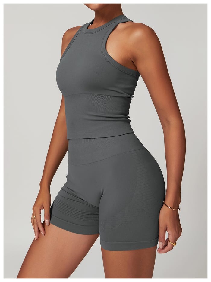 BREEHER Tank Top Ribbed Seamless Sports Bras