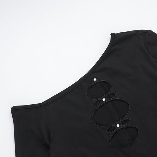 Sexy Hollow One-shoulder Long-sleeved Jumpsuit