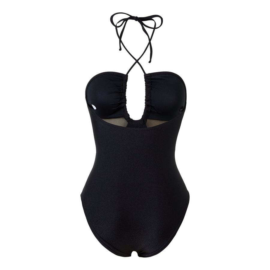 Sexy Mesh Splice One Piece Swimsuit