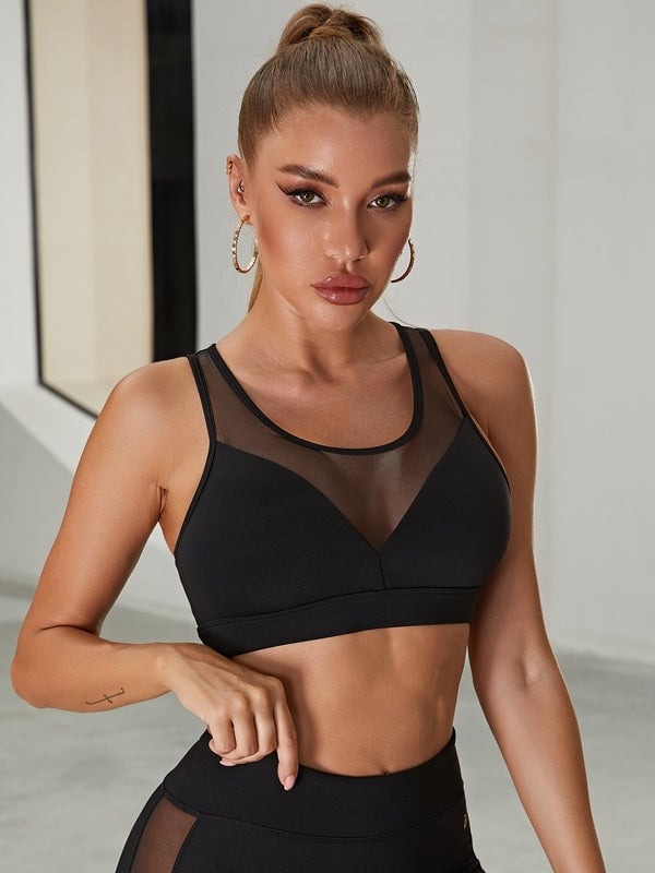 Mesh Splicing Sports Bras