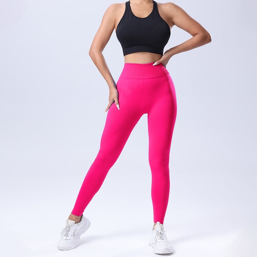 BREEHER Women's Solid Seamless Leggings