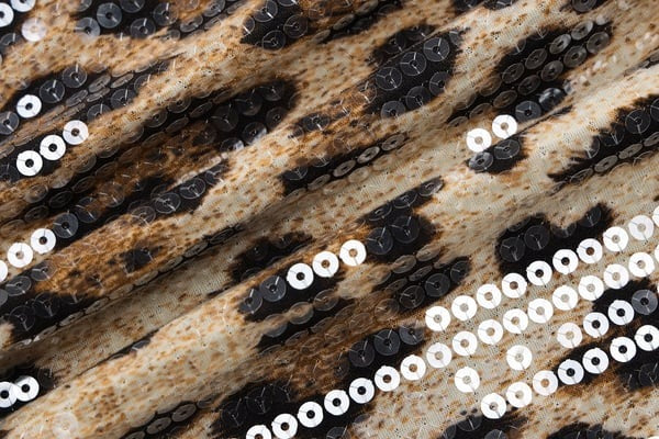 Sexy Leopard Print Sequin Suspenders Top
