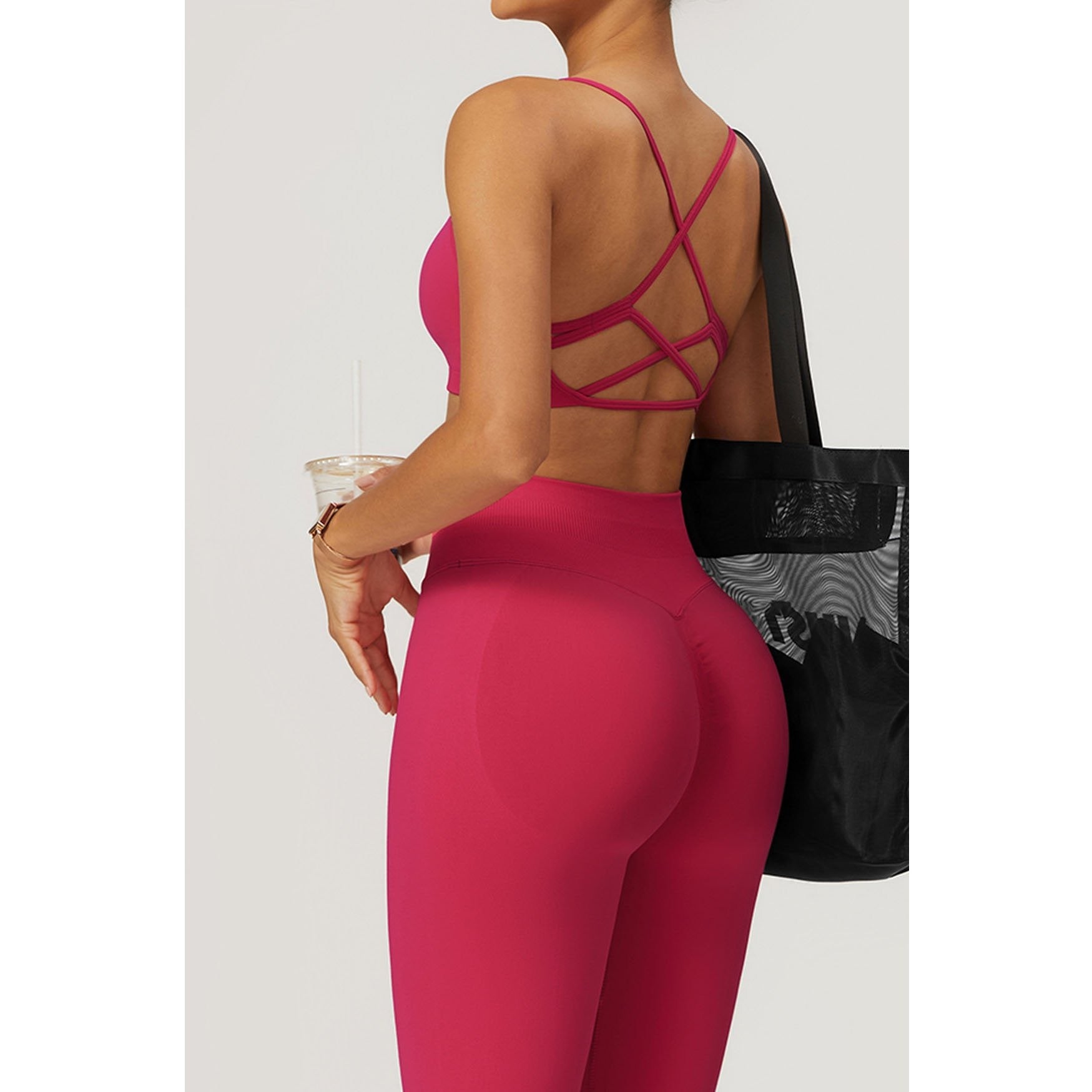BREEHER Cross Straps Back Quick Drying Sports Bras