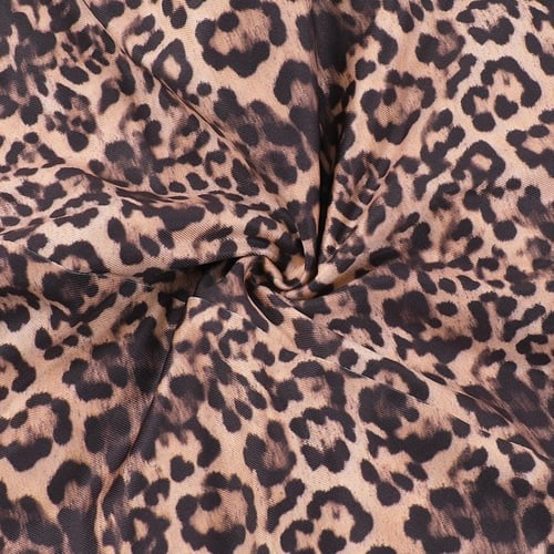 Sexy Deep V Leopard Print Lace Halter Jumpsuit