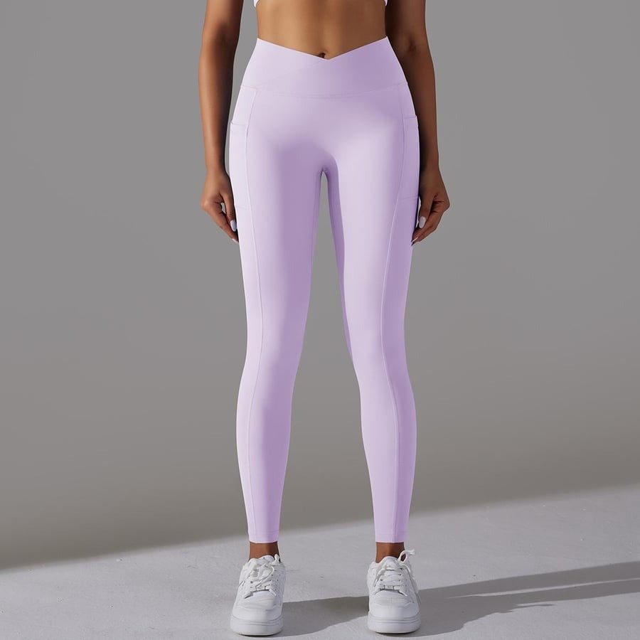 BREEHER Cross Waist Pocket V Waist Leggings